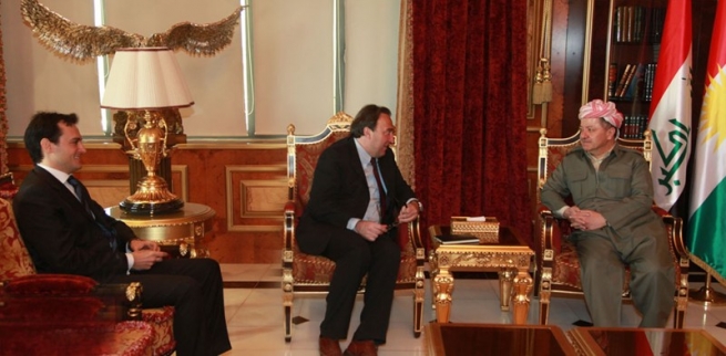 سه‌رۆكی هه‌رێمی كوردستان پێشوازی له‌ جێگری پێشووی وه‌زیری ده‌ره‌وه‌ و ئه‌ندامی لیژنه‌ی په‌یوه‌ندییه‌كانی ده‌ره‌وه‌ی په‌رله‌مانی ئیتاڵیا ده‌كات